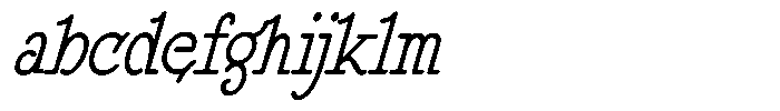 DOM Ballpoint Serif DOM Ballpoint Light Condensed Italic FONT