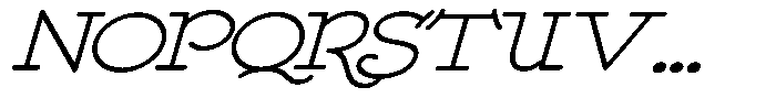DOM Ballpoint Serif DOM Ballpoint Light Expanded Italic Font UPPERCASE