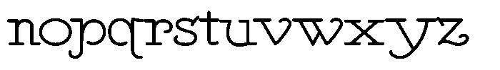 DOM Ballpoint Serif DOM Ballpoint Light Expanded Font LOWERCASE