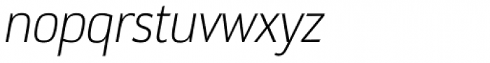 Docu Thin Oblique Font LOWERCASE