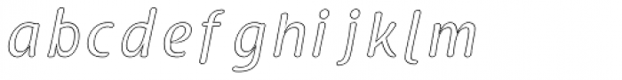 Doki Doki Tokimeki Hollow Italic Font LOWERCASE