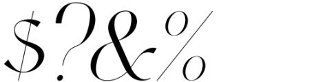 Dolce Gargia Italic Font OTHER CHARS
