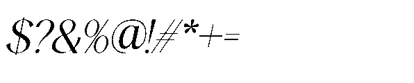 Dolmira Oblique Font OTHER CHARS