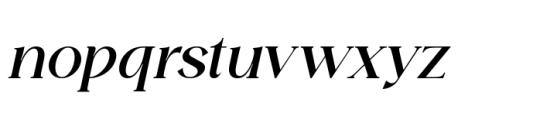 Domilla Oblique Font LOWERCASE