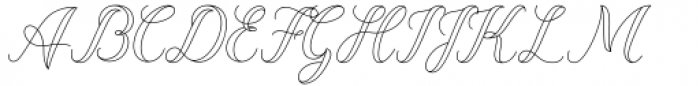 Dominica Calligraphy Outline Font UPPERCASE