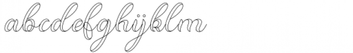 Dominica Calligraphy Outline Font LOWERCASE