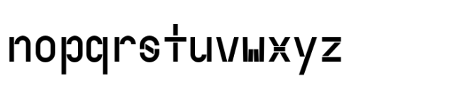 Domino Mono Bold A Font LOWERCASE