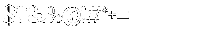 Dominus Black Outline Font OTHER CHARS