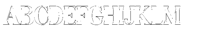 Dominus Black Outline Font UPPERCASE