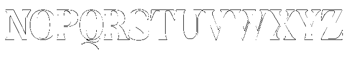 Dominus Black Outline Font UPPERCASE
