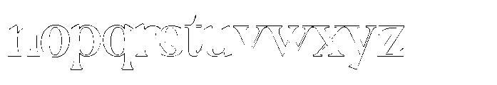 Dominus Black Outline Font LOWERCASE