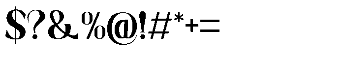 Dominus Black Regular Font OTHER CHARS