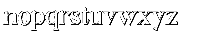 Dominus Black Shadow Font LOWERCASE
