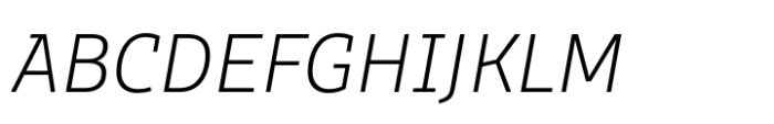 Domotika Pro Extralight Italic Font UPPERCASE