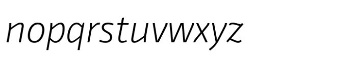 Domotika Pro Extralight Italic Font LOWERCASE