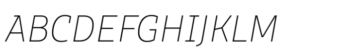 Domotika Pro Thin Italic Font UPPERCASE