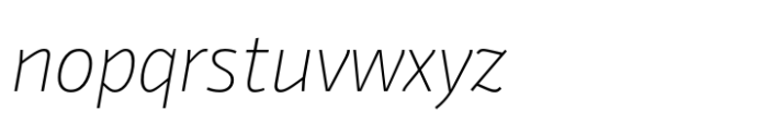 Domotika Pro Thin Italic Font LOWERCASE