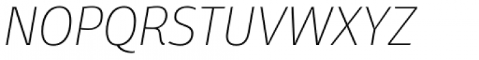 Domotika Thin Italic Font UPPERCASE