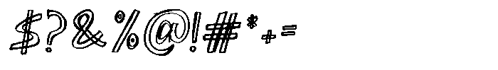 Don Rancho Outline Font OTHER CHARS