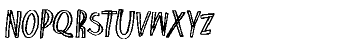 Don Rancho Outline Font LOWERCASE