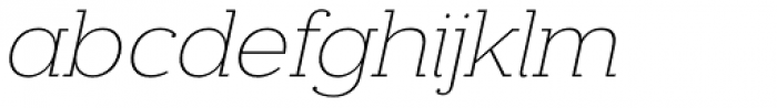 Donnerstag Thin Italic Font LOWERCASE