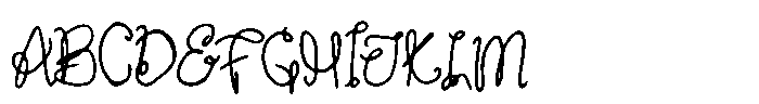 Doodia Note Font UPPERCASE