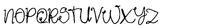 Doodia Note Font UPPERCASE