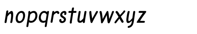 Doodle Medium Italic Font LOWERCASE