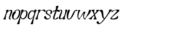 Doodle Space Italic Font LOWERCASE
