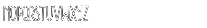 Doodler Outline Font LOWERCASE