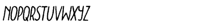 Doodler Rough Italic Font LOWERCASE