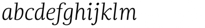 Dorica Light Italic Font LOWERCASE