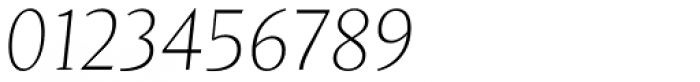 Dorica Thin Italic Font OTHER CHARS