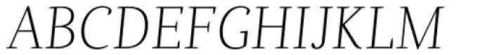 Dorica Thin Italic Font UPPERCASE