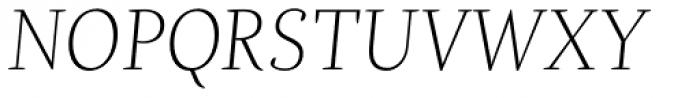 Dorica Thin Italic Font UPPERCASE
