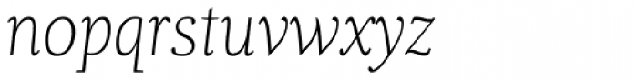 Dorica Thin Italic Font LOWERCASE