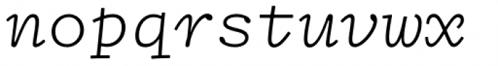 Dossier Thin Italic Font LOWERCASE