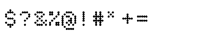 Dot Matrix Mono VP Bold Font OTHER CHARS