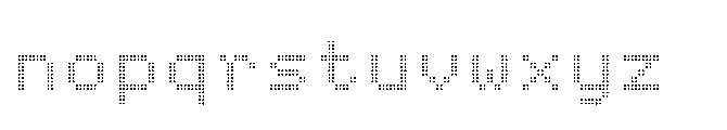 Dot Matrix Mono VP Double Font LOWERCASE
