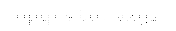 Dot Matrix Mono VP Light Font LOWERCASE