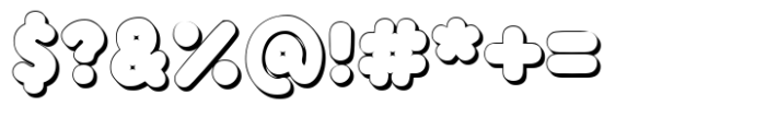 Double Bubble 3 D Outline Bold Font OTHER CHARS