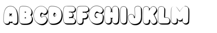 Double Bubble 3 D Outline Bold Font UPPERCASE