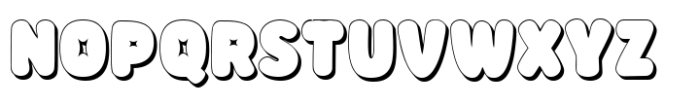 Double Bubble 3 D Outline Bold Font UPPERCASE