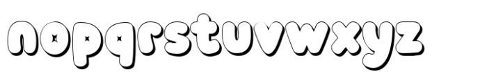 Double Bubble 3 D Outline Bold Font LOWERCASE