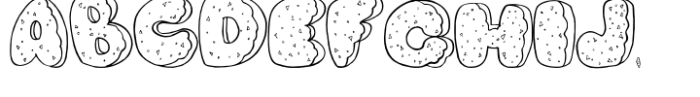 DoughNuts Spinkled Font UPPERCASE
