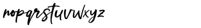 Doughty Brush Regular Font LOWERCASE