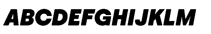 Down Black Italc Font UPPERCASE
