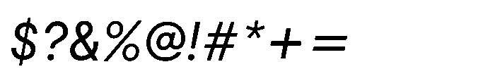 Down Italic Font OTHER CHARS