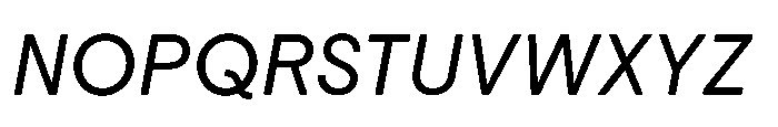 Down Italic Font UPPERCASE