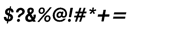 Down Medium Italic Font OTHER CHARS